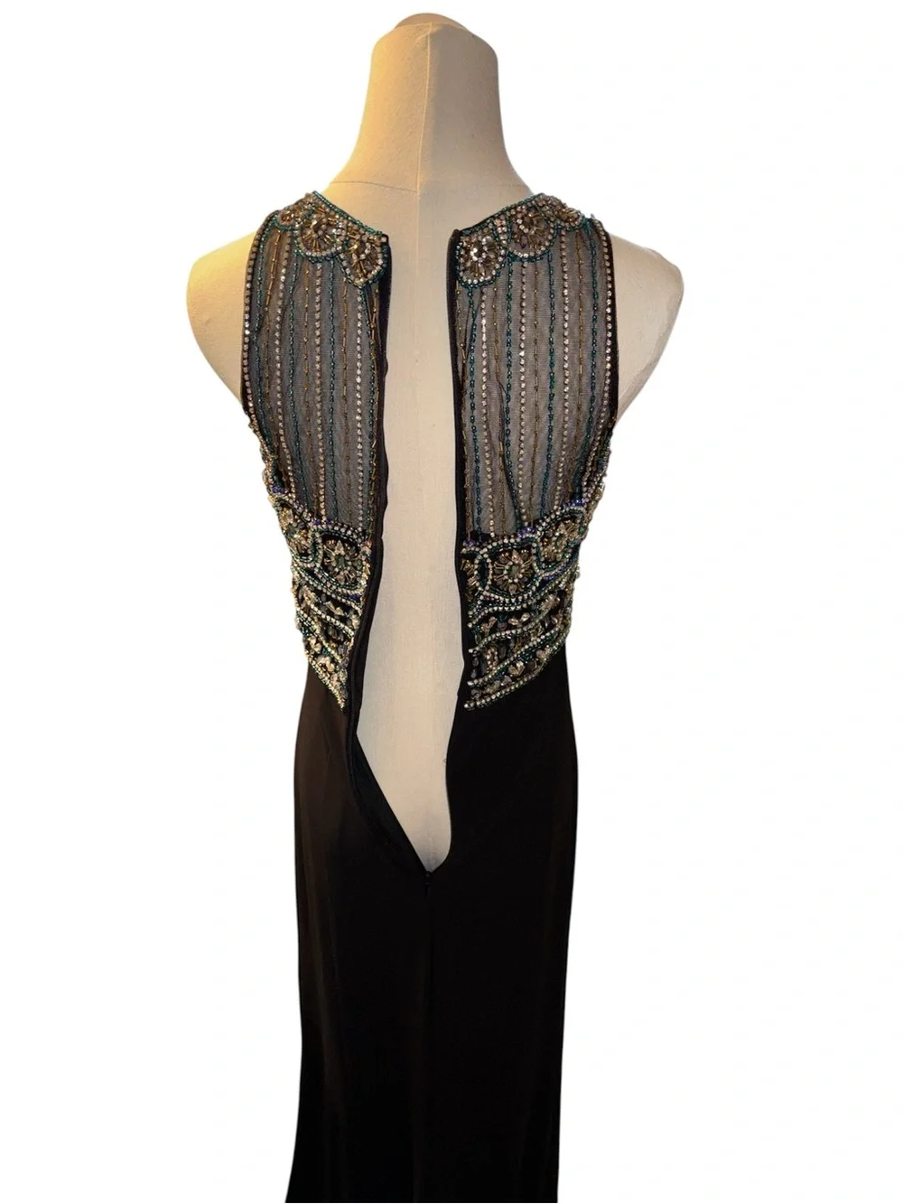 JVN by Jovani Maxi Beaded Dress - Picture 6 of 7